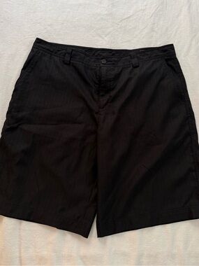 adidas Men's Black Flat Front Casual Shorts